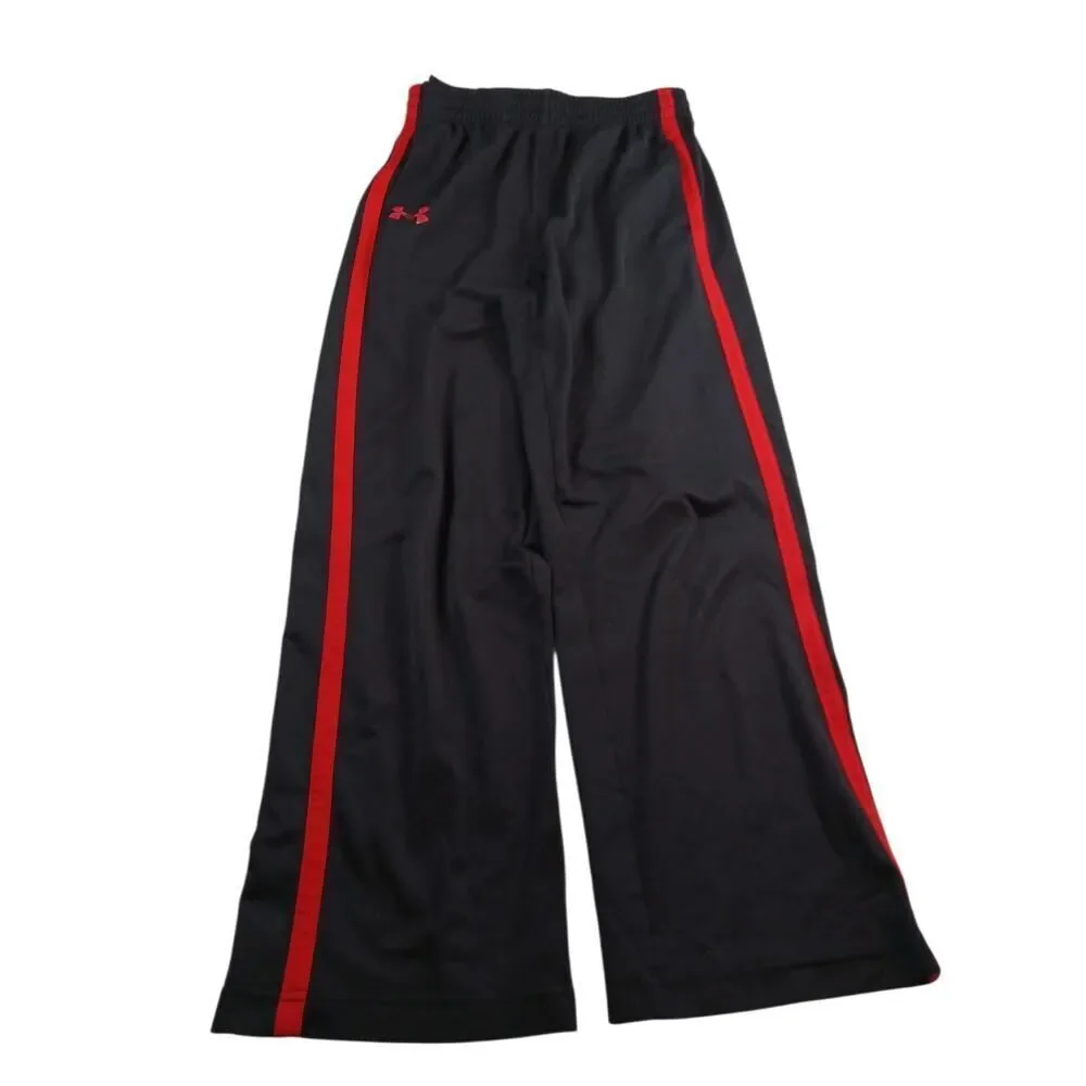 Under Armour Boys Black w/Red Stripes Jogging Pants w/Pockets - Size: Youth L